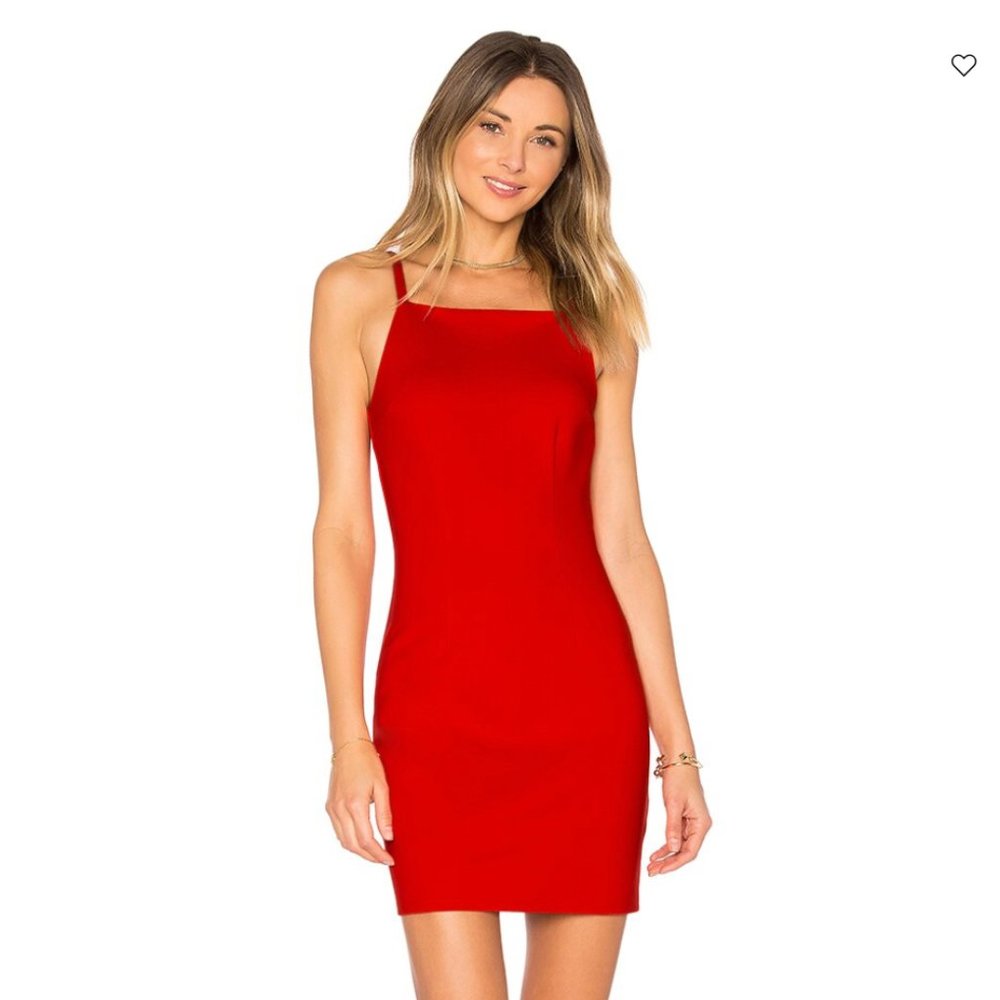 by the way Portia Mini Dress RED SMALL